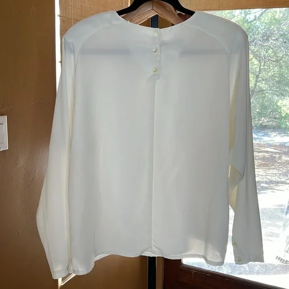 Sarah Taylor Retro Vintage Cream Top Shoulder Pads Size 14 - Picture 4 of 5